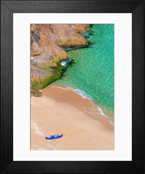 Framed Print : UK, England, Cornwall, Porthcurno, Green Bay Beach and Logan Rock Headland Framed Print : UK, England, Cornwall, Porthcurno, Green Bay Beach and Logan Rock Headland
