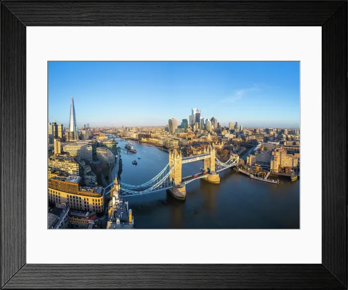Framed Print : Tower Bridge, The Shard & City of London, London, England, UK Framed Print : Tower Bridge, The Shard & City of London, London, England, UK