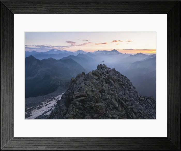 Framed Print : Monte Re Castello, the border between Lombardy and Trentino.Brescia province in Adamello park, Lombardy, Italy