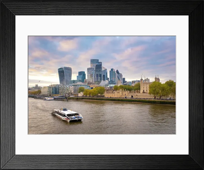 Framed Print : City of London & Tower of London, London, England, UK