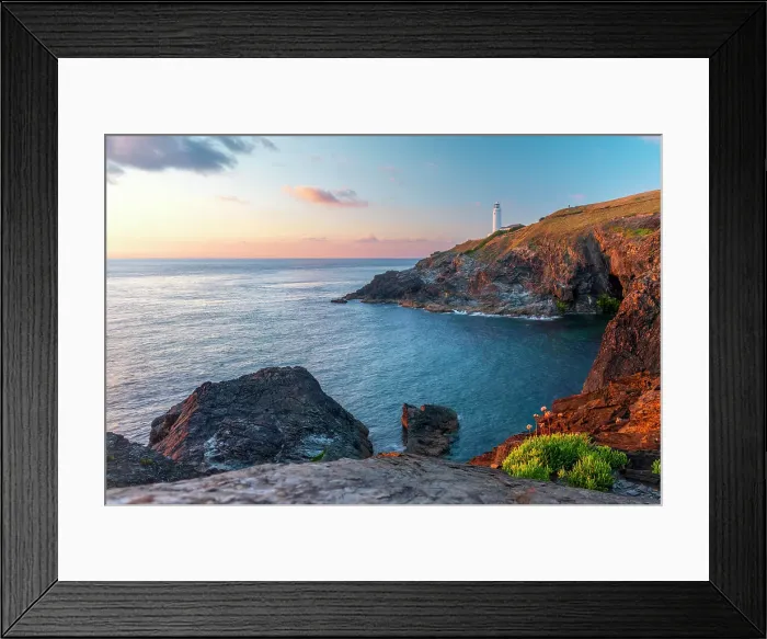 Framed Print : UK, England, Cornwall, Trevose Head, Stinking Cove, Trevose Head Lighthouse Framed Print : UK, England, Cornwall, Trevose Head, Stinking Cove, Trevose Head Lighthouse