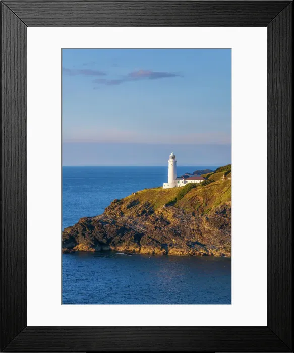 Framed Print : UK, England, Cornwall, Trevose Head, Trevose Head Lighthouse above Stinking Cove Framed Print : UK, England, Cornwall, Trevose Head, Trevose Head Lighthouse above Stinking Cove