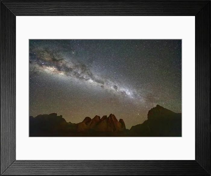 Framed Print : Ancient granite mountains and Milky Way, Spitzkoppe, Namib Desert, Namibia Framed Print : Ancient granite mountains and Milky Way, Spitzkoppe, Namib Desert, Namibia