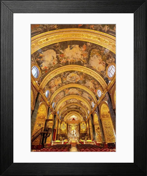 Framed Print : Interior of St. John's Co-Cathedral, Valletta, Malta, Southern Europe Framed Print : Interior of St. John's Co-Cathedral, Valletta, Malta, Southern Europe