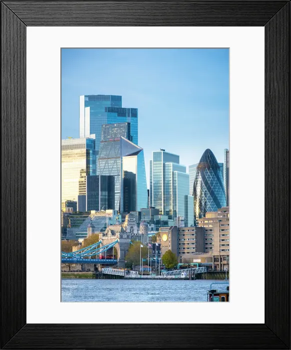 Framed Print : City of London & River Thames, London, England, UK
