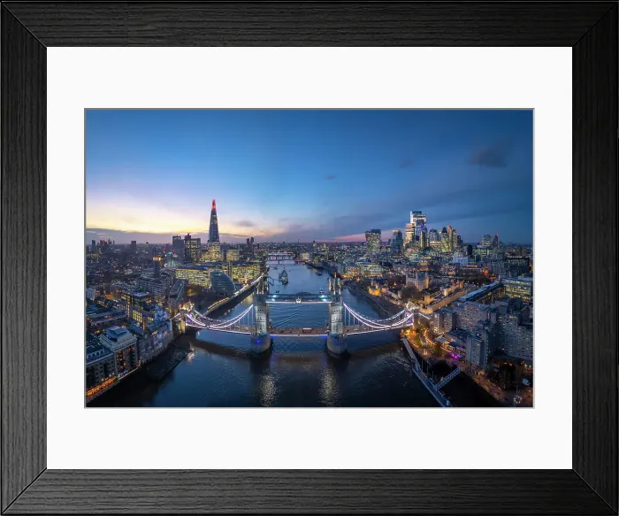 Framed Print : Tower Bridge, The Shard & City of London, London, England, UK Framed Print : Tower Bridge, The Shard & City of London, London, England, UK