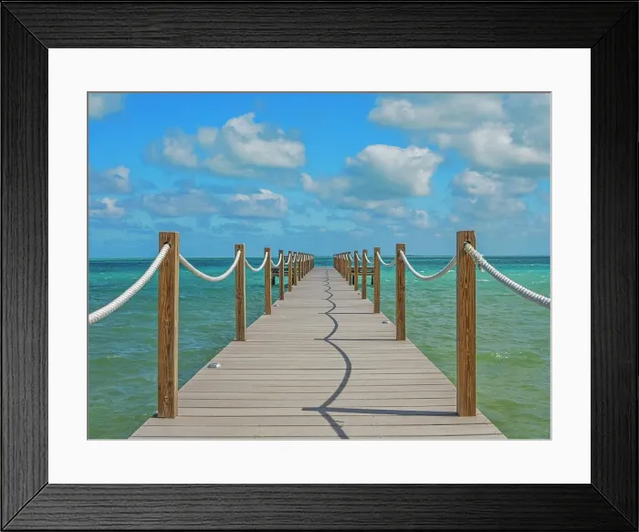 Framed Print : Pier on North Sound, Grand Cayman, Cayman Islands, British West Indies Framed Print : Pier on North Sound, Grand Cayman, Cayman Islands, British West Indies