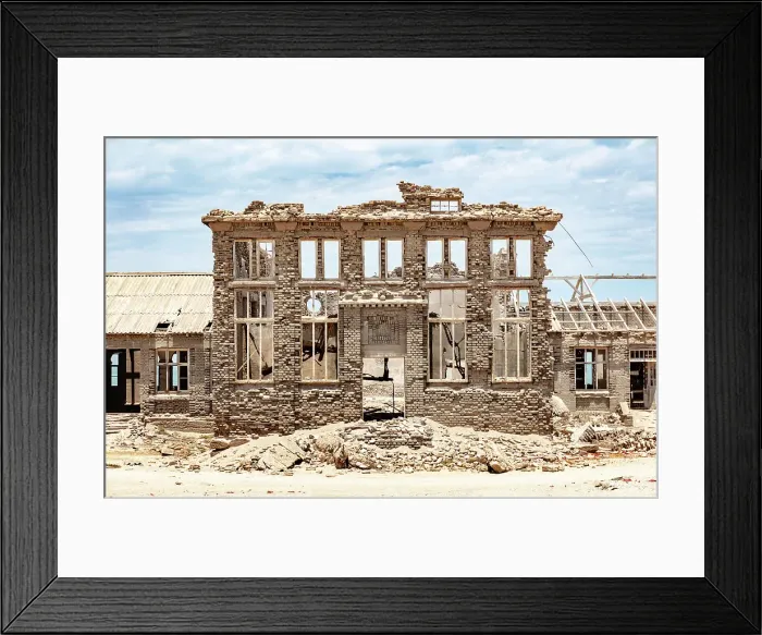 Framed Print : Remains of the Casino in abandoned diamond mining town of Elizabeth Bay, Luderitz, Namibia