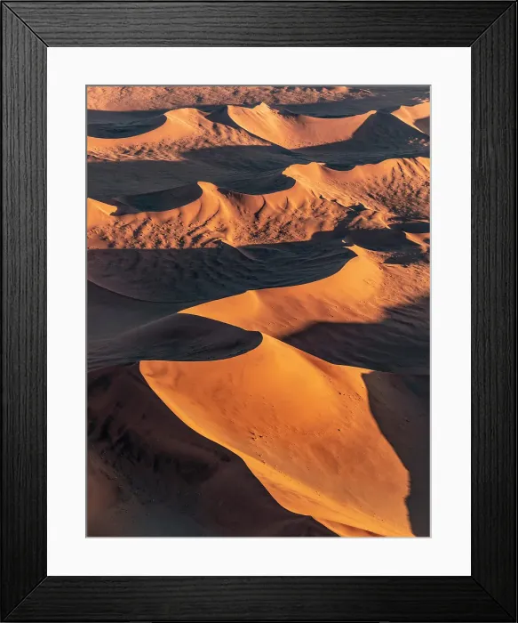 Framed Print : Aerial view of orange sand dunes from helicopter, Sossusvlei, Namib-Naukluft National Park, Namib Desert, Namibia Framed Print : Aerial view of orange sand dunes from helicopter, Sossusvlei, Namib-Naukluft National Park, Namib Desert, Namibia