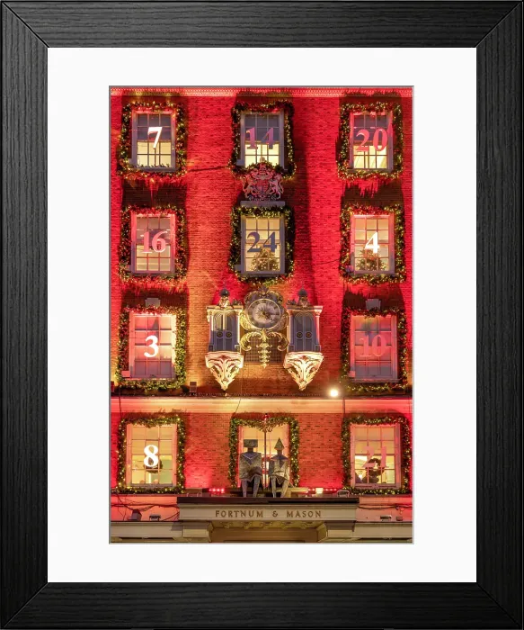 Framed Print : Fortnum and Mason illuminated at Christmas, Piccadilly, London, England, UK Framed Print : Fortnum and Mason illuminated at Christmas, Piccadilly, London, England, UK