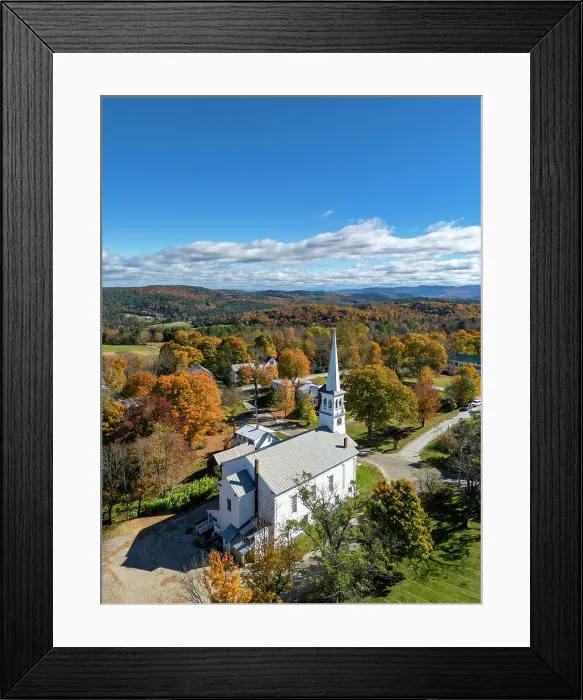 Framed Print : Peacham Congregational Church, Peacham, Vermont, USA