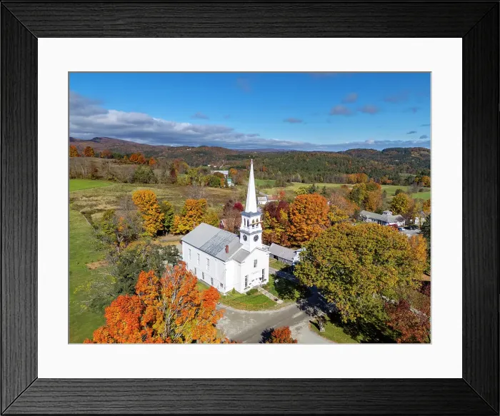 Framed Print : Peacham Congregational Church, Peacham, Vermont, USA