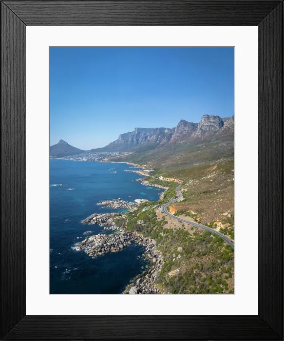 Framed Print : M6 coastal road south of Camps Bay & The Twelve Apostles, Cape Town, Western Cape, South Africa Framed Print : M6 coastal road south of Camps Bay & The Twelve Apostles, Cape Town, Western Cape, South Africa