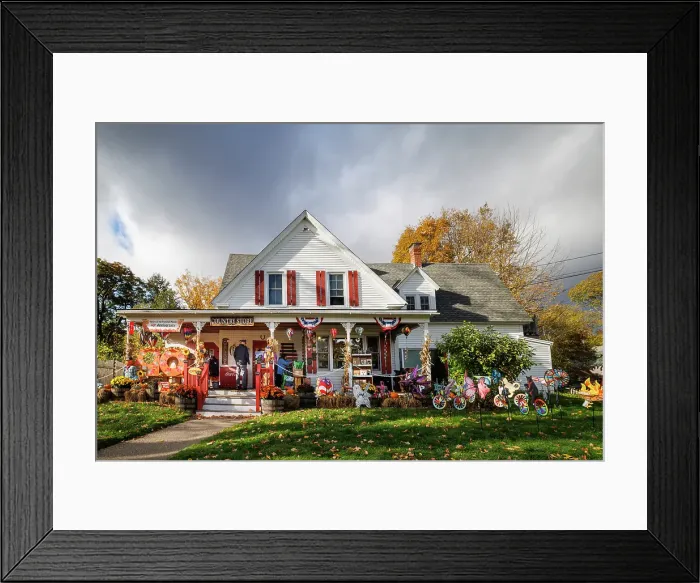 Framed Print : Country Store in the fall, Jackson, New Hampshire, New England, USA Framed Print : Country Store in the fall, Jackson, New Hampshire, New England, USA