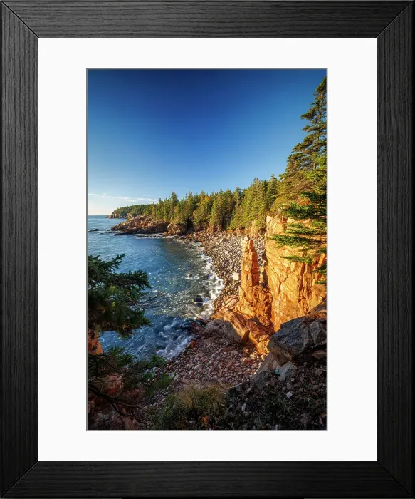 Framed Print : Coastal scene on Mount Desert Island, Ocean Path, Acadia National Park, Bar Harbor, Maine, United States Framed Print : Coastal scene on Mount Desert Island, Ocean Path, Acadia National Park, Bar Harbor, Maine, United States