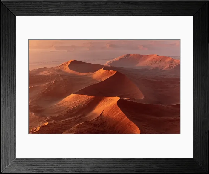 Framed Print : Aerial view of sand dunes at sunrise, Sossusvlei, Namib-Naukluft National Park, Namib Desert, Namibia Framed Print : Aerial view of sand dunes at sunrise, Sossusvlei, Namib-Naukluft National Park, Namib Desert, Namibia