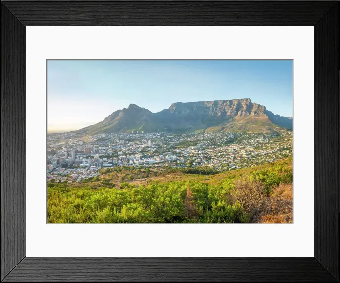 Framed Print : Table Mountan & Cape Town, Western Cape, South Africa