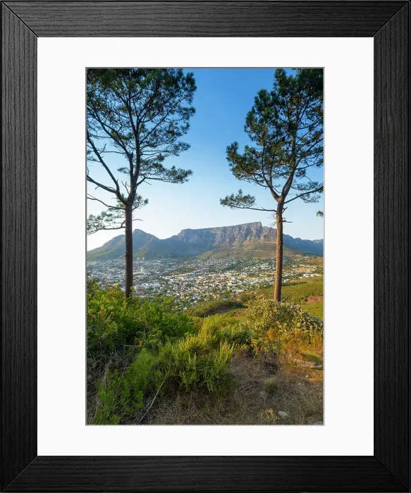 Framed Print : Table Mountan & Cape Town, Western Cape, South Africa