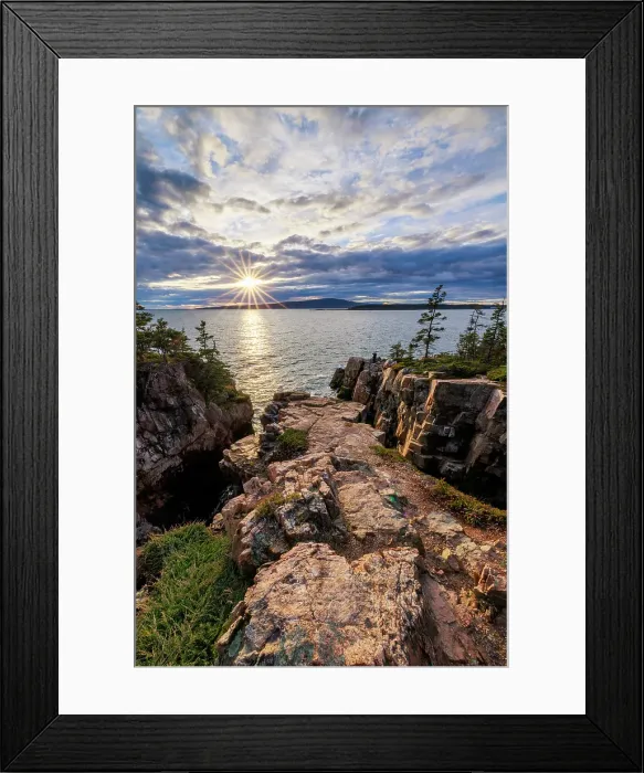 Framed Print : Coastal scene on the Schoodic Peninsula, Acadia National Park, Bar Harbor, Maine, United States