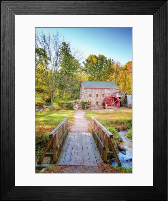 Framed Print : Grist Mill in Sudbury in Fall Sudbury, Massachusetts, New England, USA Framed Print : Grist Mill in Sudbury in Fall Sudbury, Massachusetts, New England, USA