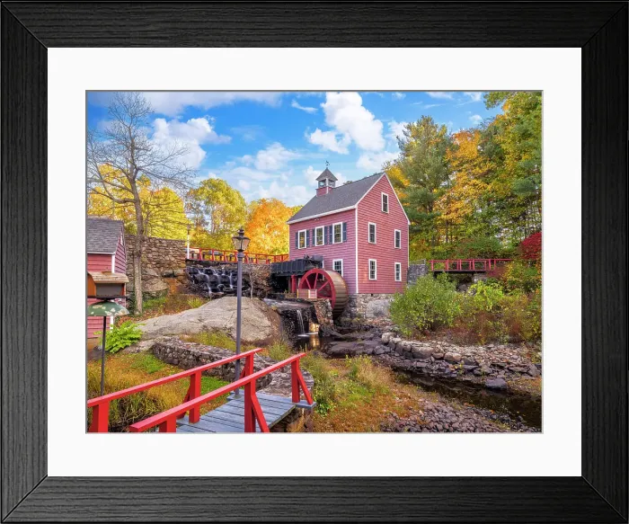 Framed Print : Millstream framed by fall Foliage, Millstream, Chelmsford, Massachusetts, USA Framed Print : Millstream framed by fall Foliage, Millstream, Chelmsford, Massachusetts, USA