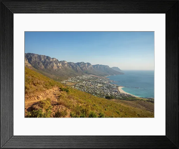 Framed Print : Camps Bay from Lion's Head & The Twelve Apostles, Cape Town, Western Cape, South Africa Framed Print : Camps Bay from Lion's Head & The Twelve Apostles, Cape Town, Western Cape, South Africa