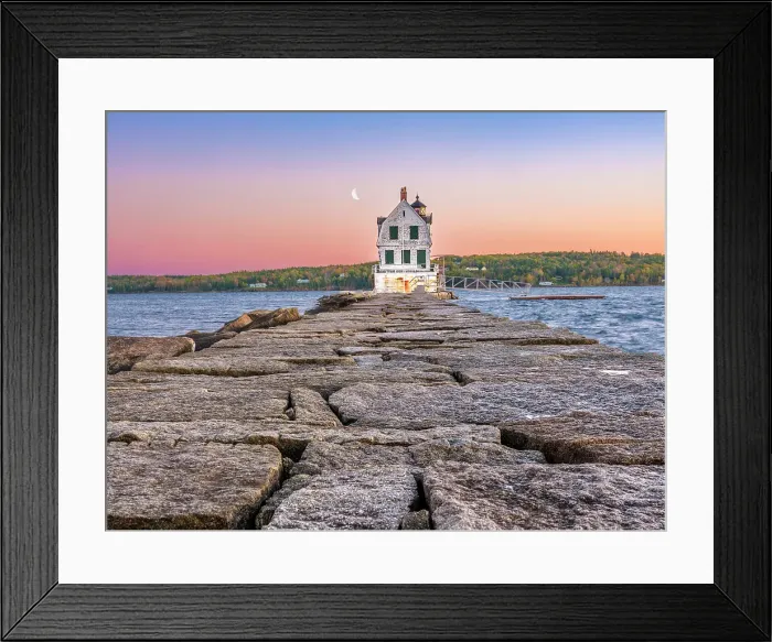 Framed Print : The Rockland Harbor Breakwater Lighthouse, often referred to simply as the Rockland Breakwater Lighthouse, is located at the end of a nearly one-mile granite breakwater in Rockland, Maine, New England, USA Framed Print : The Rockland Harbor Breakwater Lighthouse, often referred to simply as the Rockland Breakwater Lighthouse, is located at the end of a nearly one-mile granite breakwater in Rockland, Maine, New England, USA