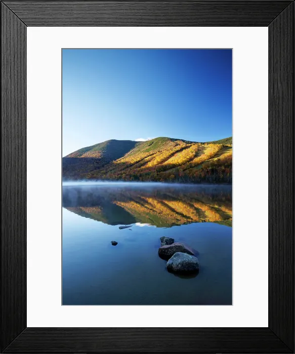 Framed Print : Echo Lake, Franconia, New Hampshire, New England, USA