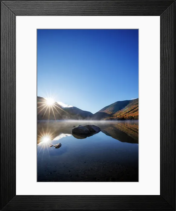 Framed Print : Echo Lake, Franconia, New Hampshire, New England, USA