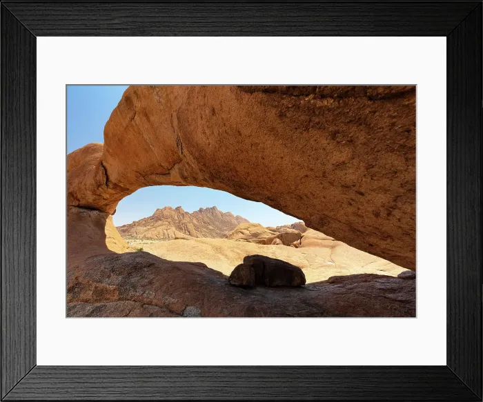 Framed Print : Natural granite arch, Spitzkoppe, Namib Desert, Namibia Framed Print : Natural granite arch, Spitzkoppe, Namib Desert, Namibia