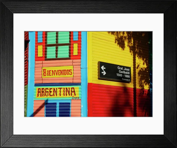 Framed Print : Detail of a colorful conventillo in La Boca, Buenos Aires, Argentina Framed Print : Detail of a colorful conventillo in La Boca, Buenos Aires, Argentina