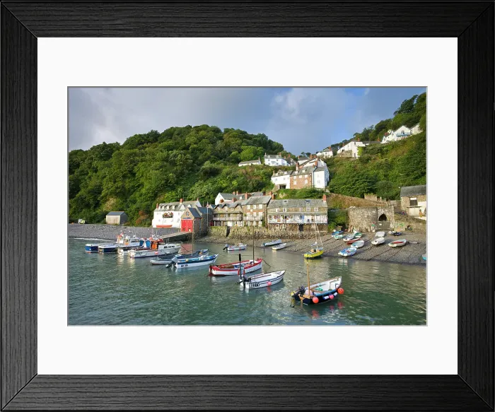 Framed Print : Picturesque North Devon coastal fishing village of Clovelly, Devon, England. Autumn (September) 2009 Framed Print : Picturesque North Devon coastal fishing village of Clovelly, Devon, England. Autumn (September) 2009
