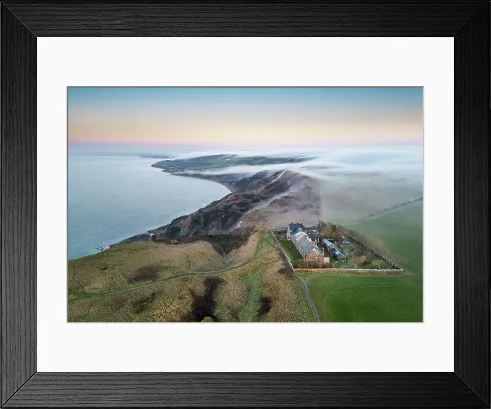 Framed Print : Coastguard cottages at White Nothe, Jurassic Coast World Heritage Site, Dorset, England, UK, Feb 2023 Framed Print : Coastguard cottages at White Nothe, Jurassic Coast World Heritage Site, Dorset, England, UK, Feb 2023