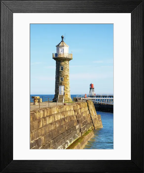 Framed Print : East Pier Lighthouse, Whitby, North Yorkshire, England