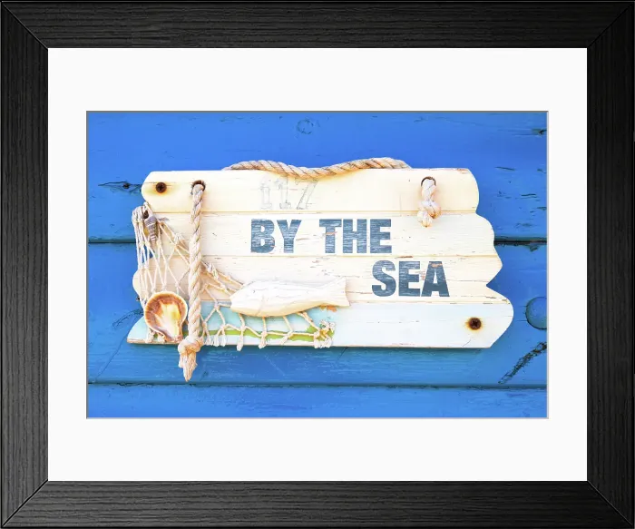 Framed Print : Beach hut sign in Whitby, North Yorkshire, England