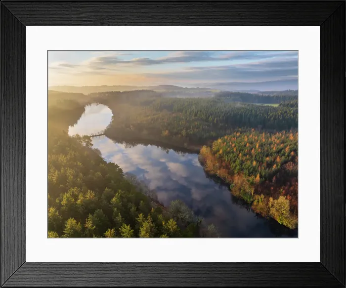 Framed Print : Aerial view of Tottiford Reservoir at dawn on a misty Winter morning, Dartmoor National Park, Devon, England. Winter (February) 2025 Framed Print : Aerial view of Tottiford Reservoir at dawn on a misty Winter morning, Dartmoor National Park, Devon, England. Winter (February) 2025