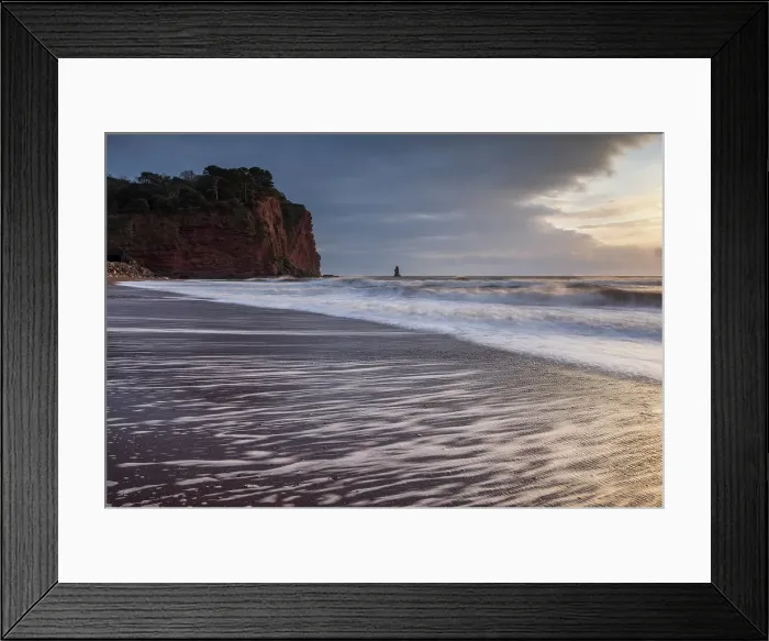 Framed Print : Waves breaking on Holcombe Beach at dawn, Teignmouth, Devon, England. Winter (February) 2025 Framed Print : Waves breaking on Holcombe Beach at dawn, Teignmouth, Devon, England. Winter (February) 2025