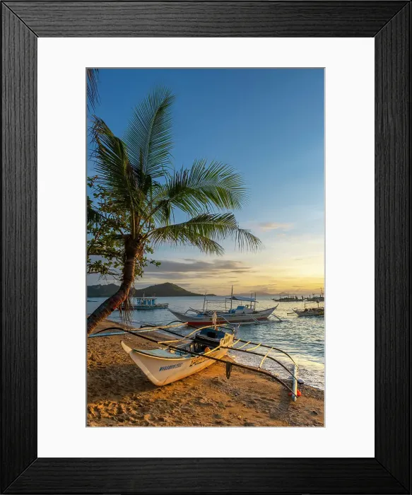 Framed Print : Bangka boats, Gigantes Islands, Iloilo Province, Western Visayas, Philippines
