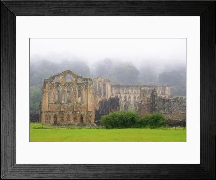 Framed Print : Ruins of Rievaulx Abbey, one of the first Cistercian abbeys to be founded in England in around 1130, North Yorkshire, England