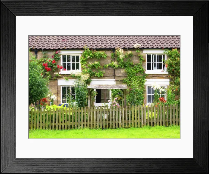 Framed Print : Traditional cottage in Hutton-le-Hole, a picturesque and historic village in the North York Moors National Park, North Yorkshire, England Framed Print : Traditional cottage in Hutton-le-Hole, a picturesque and historic village in the North York Moors National Park, North Yorkshire, England