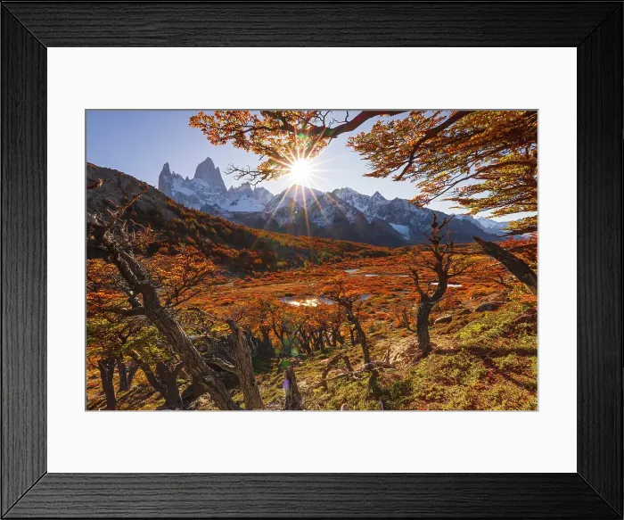 Framed Print : View of the Fitzroy mountain, Los Glaciares National Park, Patagonia, Argentina Framed Print : View of the Fitzroy mountain, Los Glaciares National Park, Patagonia, Argentina