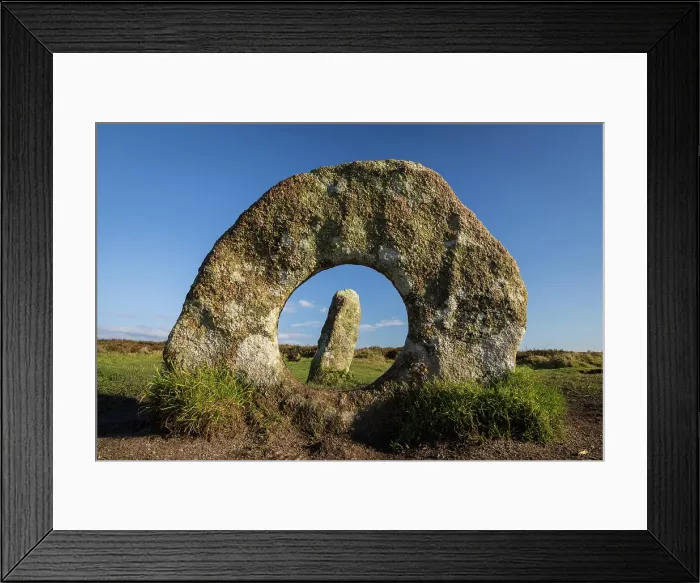 Framed Print : The Mên-an-Tol, a megalithic holed standing stone on the Penwith Peninsula in Cornwall, England. Winter (January) 2025 Framed Print : The Mên-an-Tol, a megalithic holed standing stone on the Penwith Peninsula in Cornwall, England. Winter (January) 2025