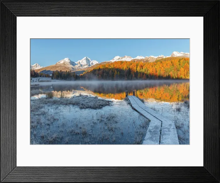 Framed Print : Staz lake (Stazersee), St Moritz, Graubunden, Engadine, Switzerland Framed Print : Staz lake (Stazersee), St Moritz, Graubunden, Engadine, Switzerland