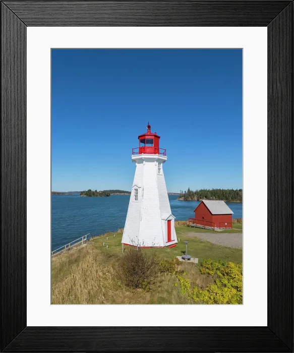 Framed Print : Mulholland Point Lighthouse Welshpool, Campobello Island, New Brunswick, Canada Framed Print : Mulholland Point Lighthouse Welshpool, Campobello Island, New Brunswick, Canada