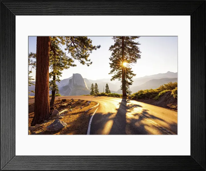 Framed Print : a beautiful sunrise in Yosemite National Park with Half Dome mountain in the foreground, California, United States of America Framed Print : a beautiful sunrise in Yosemite National Park with Half Dome mountain in the foreground, California, United States of America