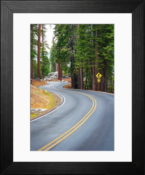 Framed Print : Winding road, Yosemite National Park, California, USA
