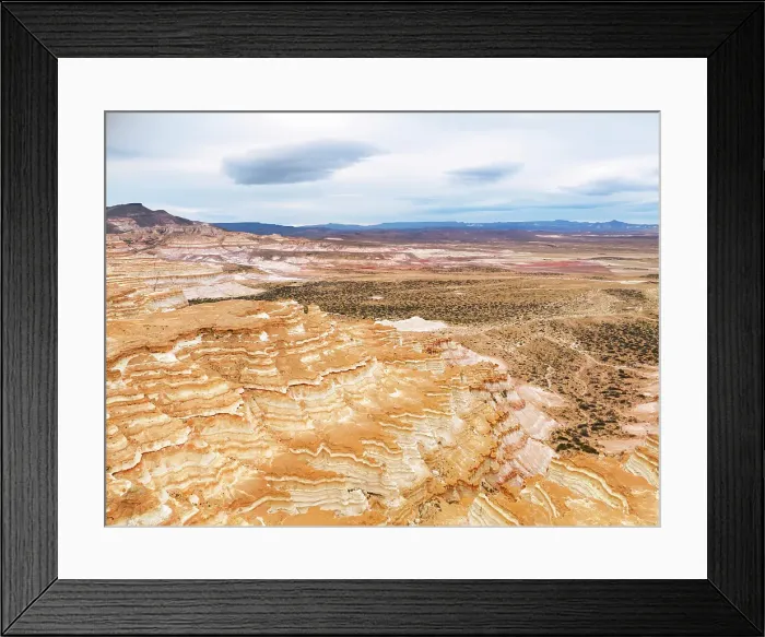 Framed Print : Aerial view detail of the Sierras Blancas rock formation, Ruta Mara, Pico Truncado, Santa Cruz, Deseado, Patagonia, Argentina Framed Print : Aerial view detail of the Sierras Blancas rock formation, Ruta Mara, Pico Truncado, Santa Cruz, Deseado, Patagonia, Argentina