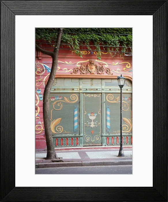 Framed Print : Fileteado art in Jean Jaures street, Abasto, Once, Buenos Aires, Argentina Framed Print : Fileteado art in Jean Jaures street, Abasto, Once, Buenos Aires, Argentina