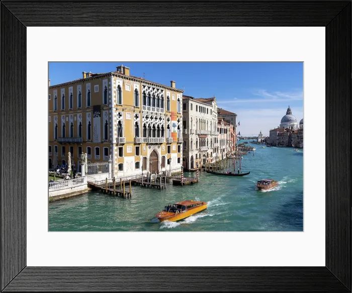 Framed Print : A view of the Grand Canal and Salute from Accademia, Venice, Italy Framed Print : A view of the Grand Canal and Salute from Accademia, Venice, Italy