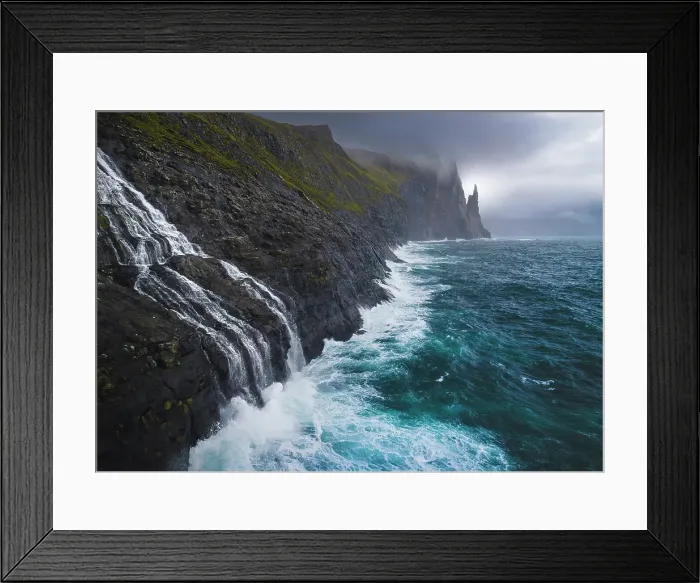 Framed Print : Trollkonufingur or Witches Finger, Sandavagur, Vagar, Faroe Islands, Denmark, Scandinavia Framed Print : Trollkonufingur or Witches Finger, Sandavagur, Vagar, Faroe Islands, Denmark, Scandinavia
